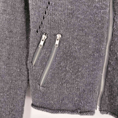 ザディグエヴォルテール ZADIG&VOLTAIRE ウール カシミヤ ライダースジップ ニット レディース