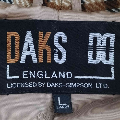 ダックス DAKS ウールナイロン チェック ガウンコート メンズ import:L