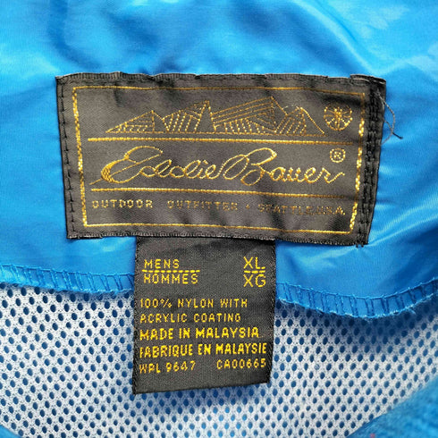 エディーバウアー Eddie Bauer 80S 黒タグ後期 パッカブルフード ナイロンジャケット メンズ import:XL