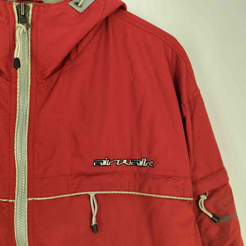 エアウォーク AIRWALK 00S ドローコード 裏地メッシュ ハニカム マルチポケット ナイロンジャケット メンズ import:L