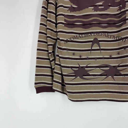 Anomalies Department SLANTED SHOULDER STRIPED LONG SLEEVE T-SHIRT レディース import:XS