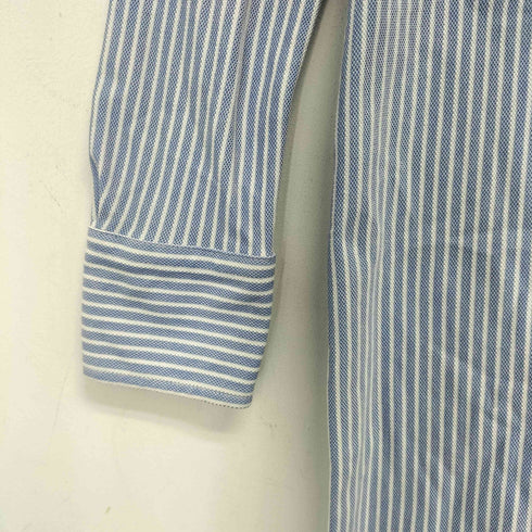 ラルフローレン RALPH LAUREN KNIT OXFORD ロゴ刺繍 ストライプ 鹿の子 ボタンダウンシャツ レディース import:S