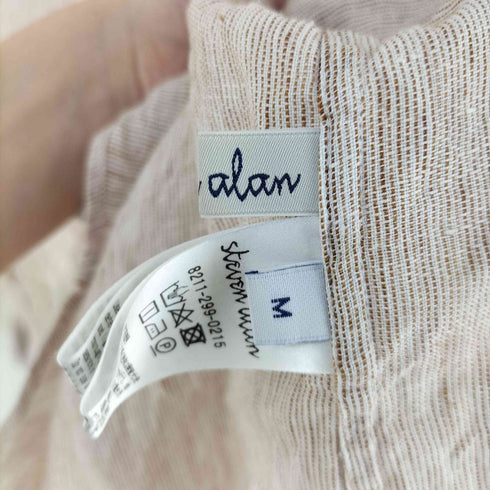 スティーブンアラン Steven Alan LINEN BAND COLLAR SHIRT レディース M