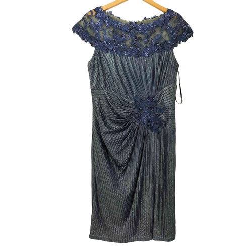 タダシショウジ TADASHI SHOJI スパンコール刺繍デザイン ノースリーブワンピース レディース JPN:XL