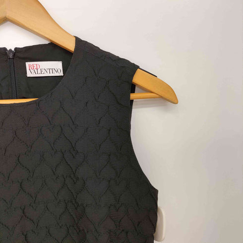 レッドヴァレンティノ RED VALENTINO ハート刺繍 ノースリーブワンピース レディース FR:38