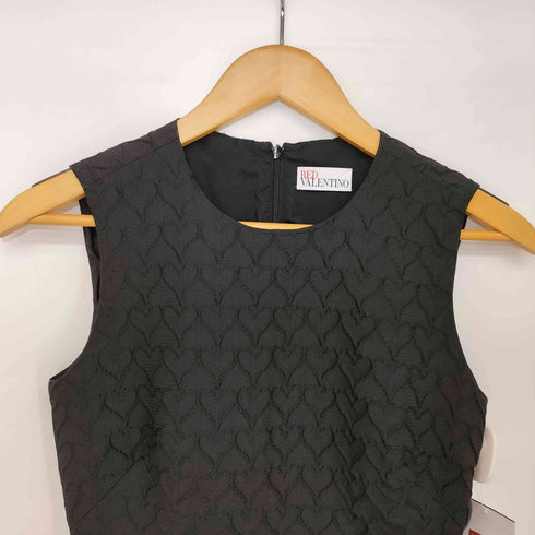 レッドヴァレンティノ RED VALENTINO ハート刺繍 ノースリーブワンピース レディース FR:38