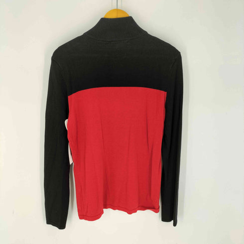 ローレンラルフローレン LAUREN RALPH LAUREN ハーフジップ コットン バイカラー ニット レディース import:L