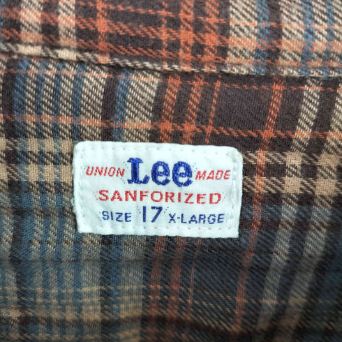 リー Lee チェック柄ネルシャツ メンズ XL