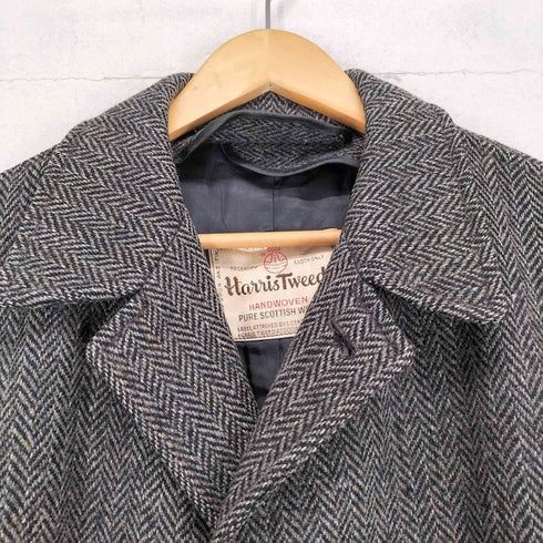 ハリスツイード Harris Tweed ヘリンボーン チェスターコート メンズ