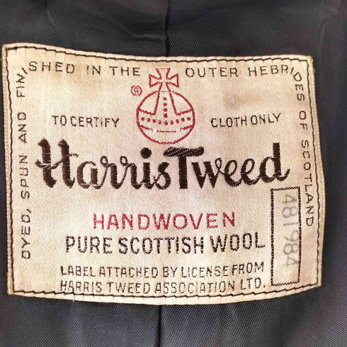 ハリスツイード Harris Tweed ヘリンボーン チェスターコート メンズ