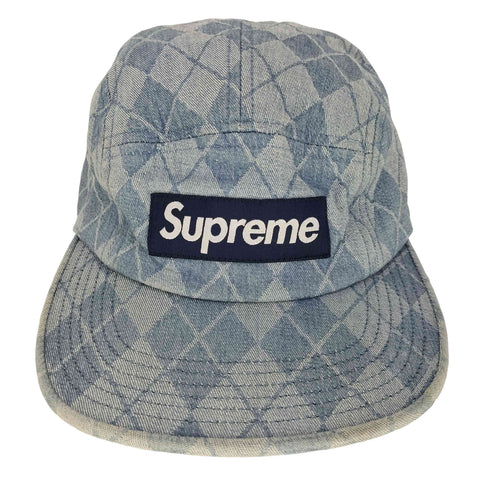 シュプリーム Supreme 14AW Denim Argyle Camp Cap デニム アーガイル キャップ メンズ