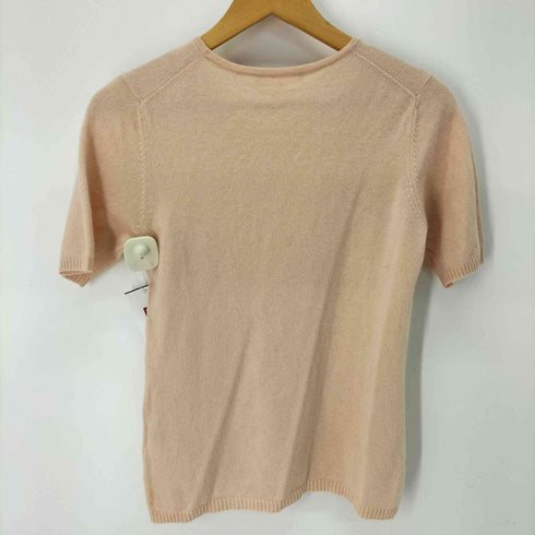 エスマックスマーラ S Max Mara カシミヤ100 クルーネック半袖ニット レディース import:L