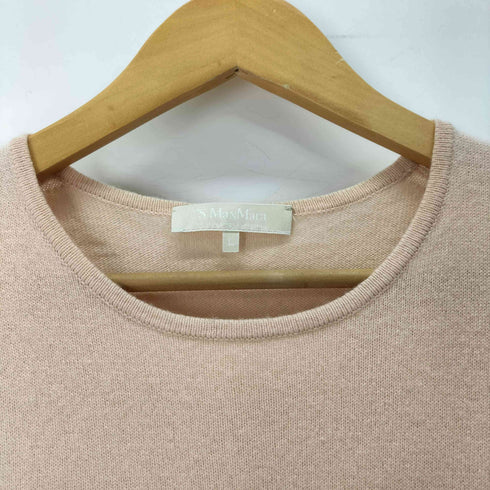 エスマックスマーラ S Max Mara カシミヤ100 クルーネック半袖ニット レディース import:L