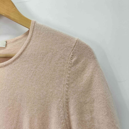 エスマックスマーラ S Max Mara カシミヤ100 クルーネック半袖ニット レディース import:L