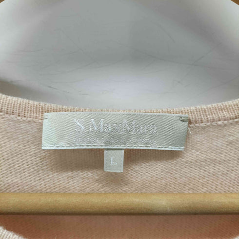 エスマックスマーラ S Max Mara カシミヤ100 クルーネック半袖ニット レディース import:L