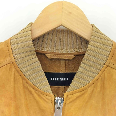 ディーゼル DIESEL OOSUDD-L-DAVIDOV ダメージ加工 ラムレザージップブルゾン メンズ M