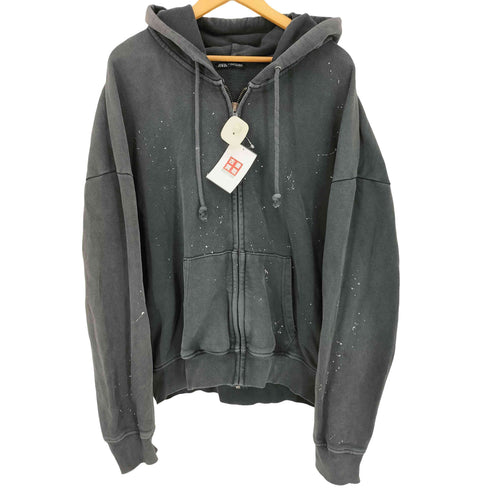 ザラ ZARA スプラッシュペイントジップアップフーディ メンズ import:XL