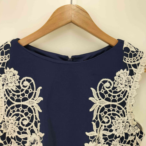 タダシショウジ TADASHI SHOJI 刺繍デザイン ノースリーブワンピース レディース JPN:4