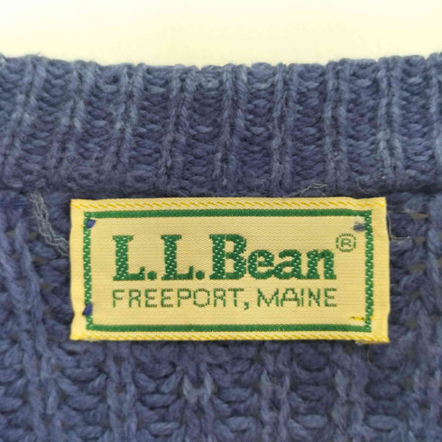 エルエルビーン L.L.Bean USA製 畦編み ラグラン ニットセーター メンズ import:XL