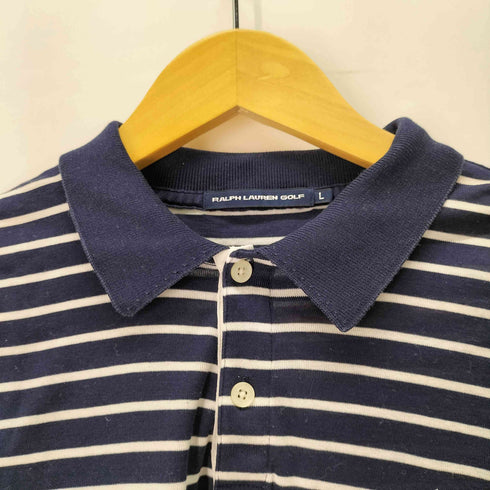 ラルフローレンゴルフ RALPH LAUREN GOLF ポニー刺繍 ボーダー長袖ポロシャツ レディース import:L