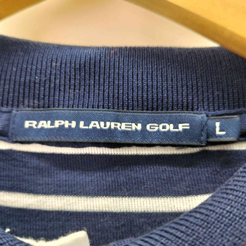 ラルフローレンゴルフ RALPH LAUREN GOLF ポニー刺繍 ボーダー長袖ポロシャツ レディース import:L
