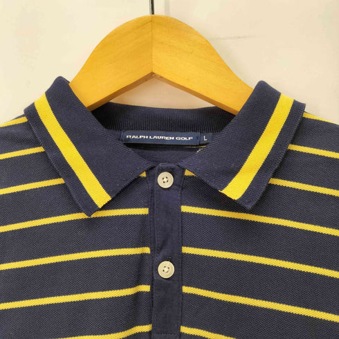 ラルフローレンゴルフ RALPH LAUREN GOLF ポニー刺繍 ボーダー長袖ポロシャツ レディース import:L