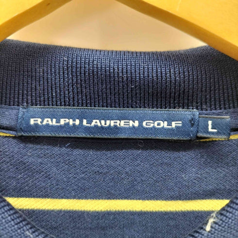 ラルフローレンゴルフ RALPH LAUREN GOLF ポニー刺繍 ボーダー長袖ポロシャツ レディース import:L