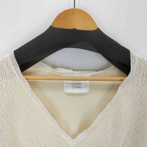 Crinkle Crinkle Crinkle geometric jacquard knit レディース FREE