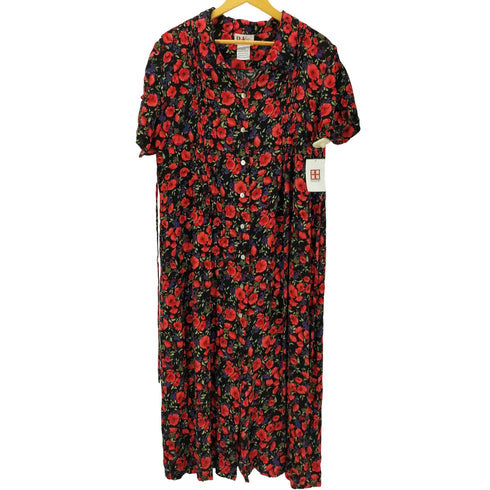 R&K ORIGINALS 花柄 総柄 プリーツ S/S レーヨン シャツ ワンピース レディース 18