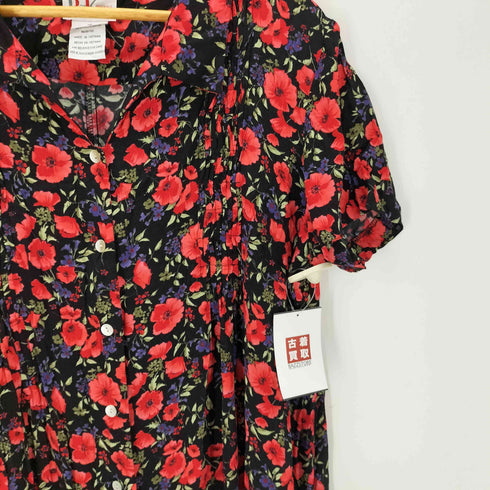 R&K ORIGINALS 花柄 総柄 プリーツ S/S レーヨン シャツ ワンピース レディース 18