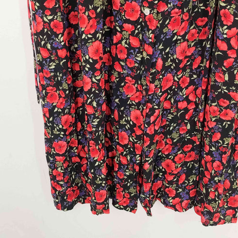 R&K ORIGINALS 花柄 総柄 プリーツ S/S レーヨン シャツ ワンピース レディース 18