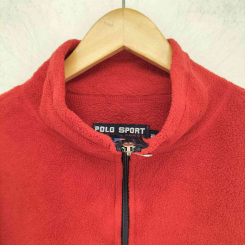 ポロスポーツラルフローレン POLO SPORT RALPH LAUREN USA製 刺繍ロゴ ハーフジップ フリースジャケット メンズ import:XL