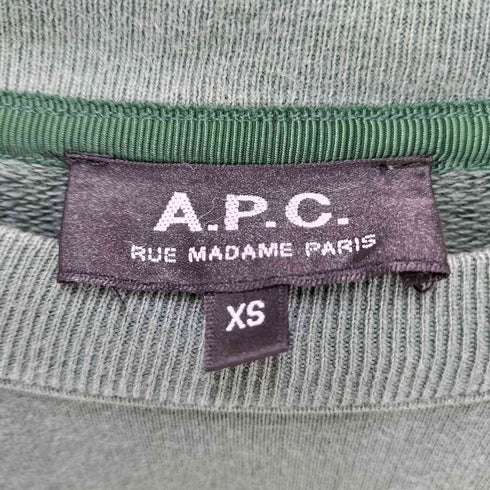 アーペーセー A.P.C. ロゴプリント クルーネックスウェット メンズ import:XS