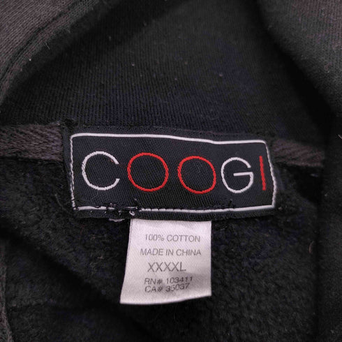 クージー COOGI 両面ロゴ 刺繍 アーム プリント ジップアップ パーカー メンズ XXXXL