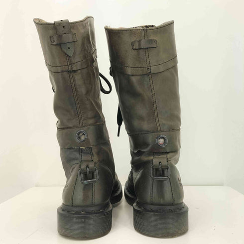 ドクターマーチン Dr.Martens 12ホール 裏地チェック柄 ハイカット ブーツ レディース EU38