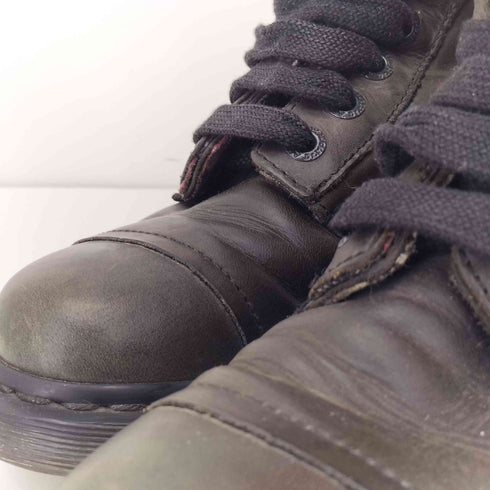 ドクターマーチン Dr.Martens 12ホール 裏地チェック柄 ハイカット ブーツ レディース EU38