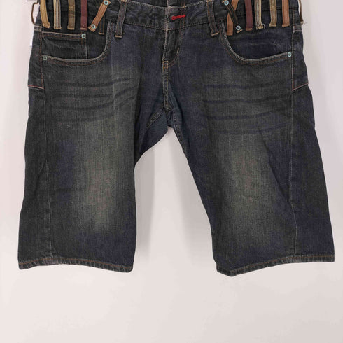 Dominate ダブルベルトループ クロップド デニム パンツ ジョーツ Y2K メンズ JPN:XL