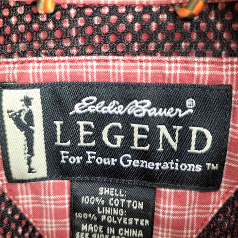 エディーバウアー Eddie Bauer 90-00S LEGEND チェック S/S シャツ メンズ import:M