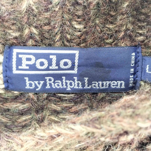 ポロバイラルフローレン Polo by RALPH LAUREN 90s ナイガイ シルク混 ボーダーニット メンズ L