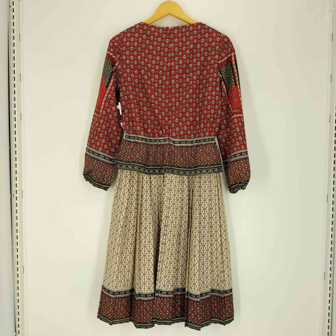 Fred Rothschild 70s 総柄 ロング ワンピース レディース US:10