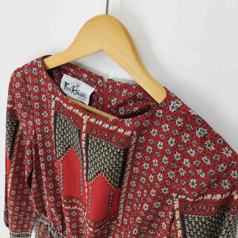 Fred Rothschild 70s 総柄 ロング ワンピース レディース US:10