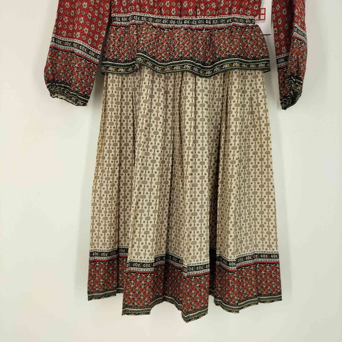 Fred Rothschild 70s 総柄 ロング ワンピース レディース US:10