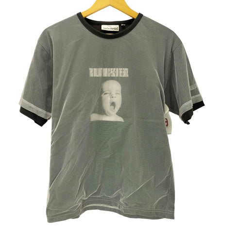 Euro Innortal ベイビープリント レイヤード シアー Tシャツ レディース JPN:L