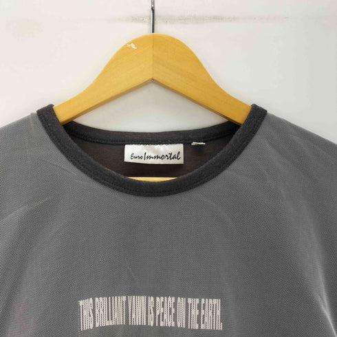 Euro Innortal ベイビープリント レイヤード シアー Tシャツ レディース JPN:L