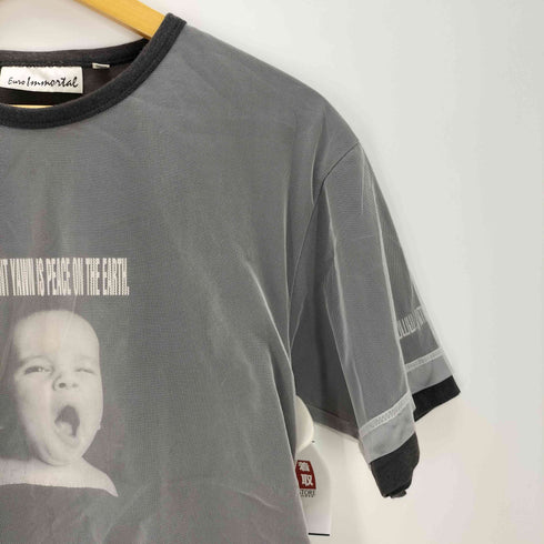 Euro Innortal ベイビープリント レイヤード シアー Tシャツ レディース JPN:L