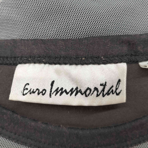 Euro Innortal ベイビープリント レイヤード シアー Tシャツ レディース JPN:L