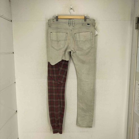 ディーゼル DIESEL TEPPHAR チェック切替デニムパンツ メンズ W32L32
