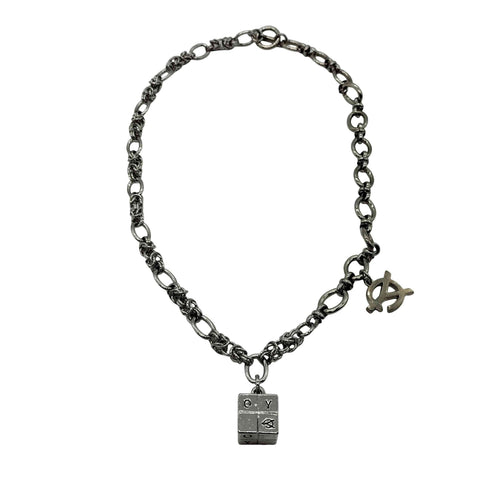 オーワイ OY CUBE LOGO NECKLACE キューブ ロゴ デザイン ネックレス メンズ