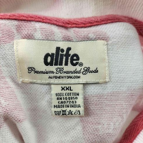 alife Budweiser ロゴ 総柄 鹿の子 ポロ シャツ メンズ import:XXL