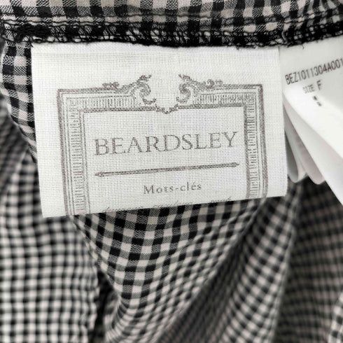 ビアズリー BEARDSLEY 麻混 ギンガム ブラウス レディース FREE